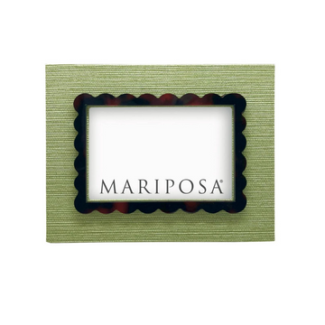 PALMA FAUX GRASSCLOTH AND TORTOISE 4X6 FRAME