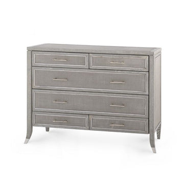 Paulina Large 6 Drawer Dresser in Soft Grey